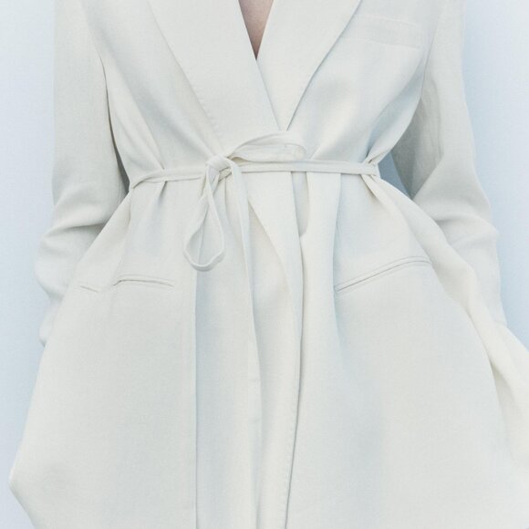 NWT ZARA LINEN BLEND BLAZER ZW COLLECTION - Picture 5 of 5